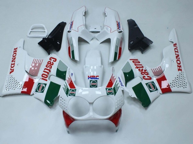 Carenagens Moto Honda CBR900RR 893 1992-1993 - Branco Vermelho Verde Castrol HRC