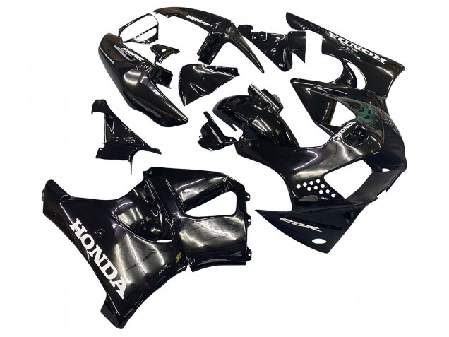 Carenagens Moto Honda CBR900RR 919 1998-1999 - Preto Brilhante Branco Decalques