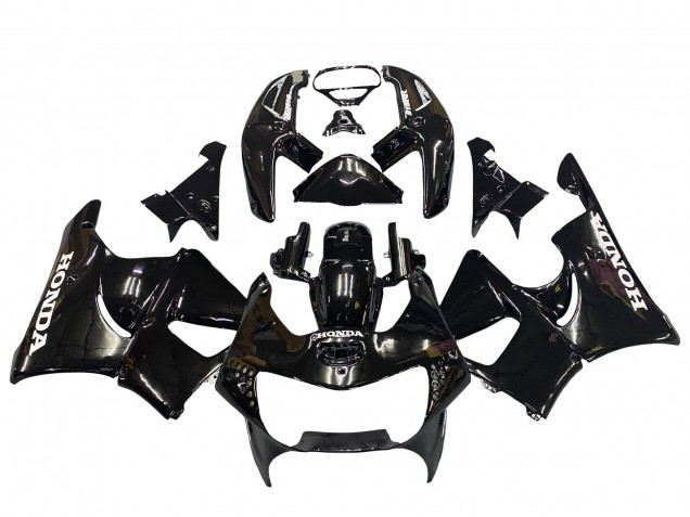 Carenagens Moto Honda CBR900RR 919 1998-1999 - Preto Brilhante Branco Decalques