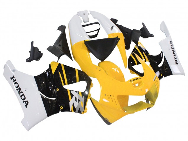 Carenagens Moto Honda CBR900RR 919 1998-1999 - Branco Amarelo Preto Brilhante