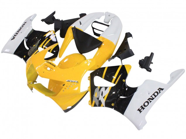 Carenagens Moto Honda CBR900RR 919 1998-1999 - Branco Amarelo Preto Brilhante