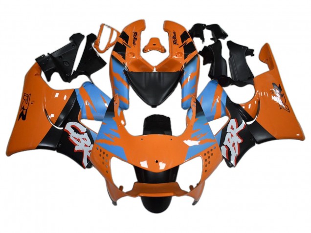 Carenagens Moto Honda CBR900RR 919 1998-1999 - Laranja Azul Preto Fosco
