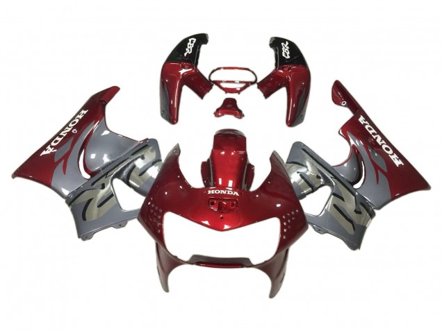 Carenagens Moto Honda CBR900RR 919 1998-1999 - Vermelho Escuro Cinzento
