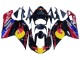 Carenagens Moto Ducati 848/1098/1198 2007-2014 - Preto Brilhante Amarelo Azul Red Bull