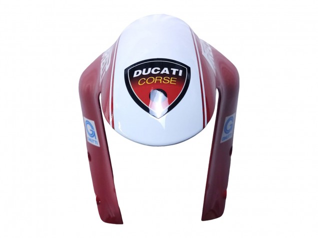 Carenagens Moto Ducati 848/1098/1198 2007-2014 - Branco Vermelho Preto Brilhante Valsir Xerox