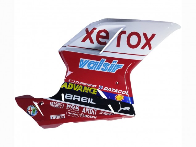 Carenagens Moto Ducati 848/1098/1198 2007-2014 - Branco Vermelho Preto Brilhante Valsir Xerox