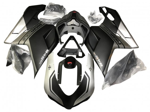Carenagens Moto Ducati 848 2007-2014 - Prata Preto Fosco