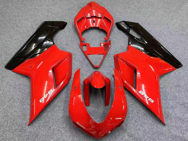 Carenagens Moto Ducati 848 2007-2014 - Vermelho Preto Brilhante