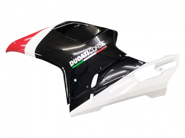 Carenagens Moto Ducati 848/1098/1198 2007-2014 - Branco Vermelho Preto Brilhante