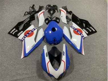 Carenagens Moto Ducati Panigale 899/1199 2011-2014 - Branco Azul Preto Brilhante Martini