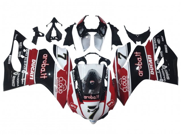 Carenagens Moto Ducati Panigale 899/1199 2011-2014 - Branco Vermelho Preto Brilhante Aruba.it 7