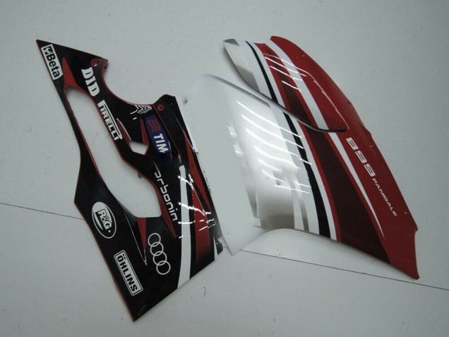 Carenagem Moto Ducati Panigale 899 2011-2014 - Branco Vermelho Preto Brilhante