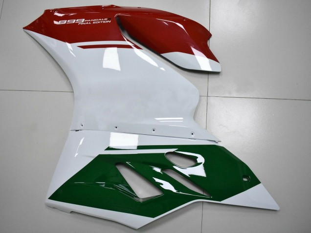 Carenagens Moto Ducati Panigale 899 2011-2014 - Branco Vermelho Verde Escuro