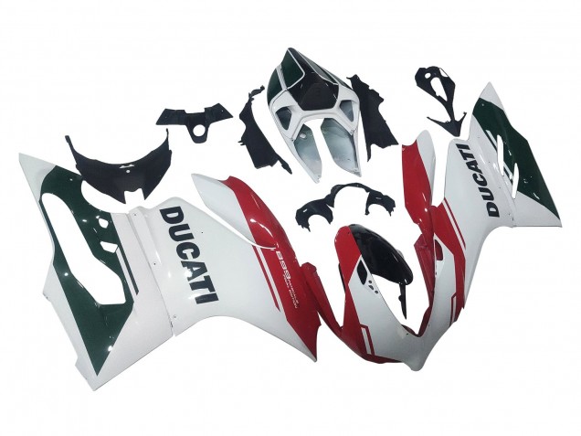 Carenagens Moto Ducati Panigale 899 2011-2014 - Branco Vermelho Preto Brilhante