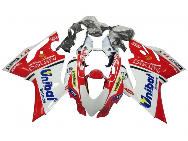 Carenagens Moto Ducati Panigale 899/1199 2011-2014 - Branco Vermelho Azul Valsir Fiamm