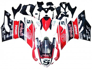 Carenagens Moto Ducati 959/1299 2015-2020 - Branco Vermelho Preto Brilhante Aruba 5