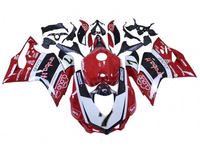 Carenagens Moto Ducati 959/1299 2015-2020 - Branco Vermelho Preto Aruba 7