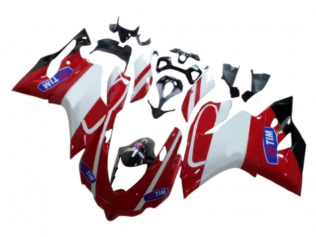 Carenagens Moto Ducati 959/1299 2015-2020 - Branco Vermelho Preto Brilhante Tim