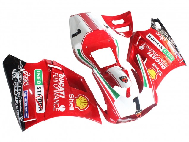Carenagens Moto Ducati 748/916/996/998 1993-2005 - Branco Vermelho Amarelo Verde Preto Brilhante Performance