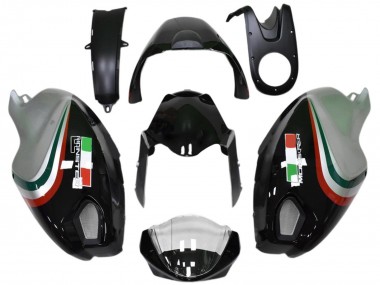 Carenagens Moto Ducati Monster 696 796 1100 1100S 2008-2012 - Preto Brilhante Prata Vermelho Verde