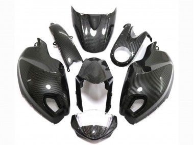 Carenagens Moto Ducati Monster 696 796 1100 1100S 2008-2012 - Preto Fibra de Carbono Estilo