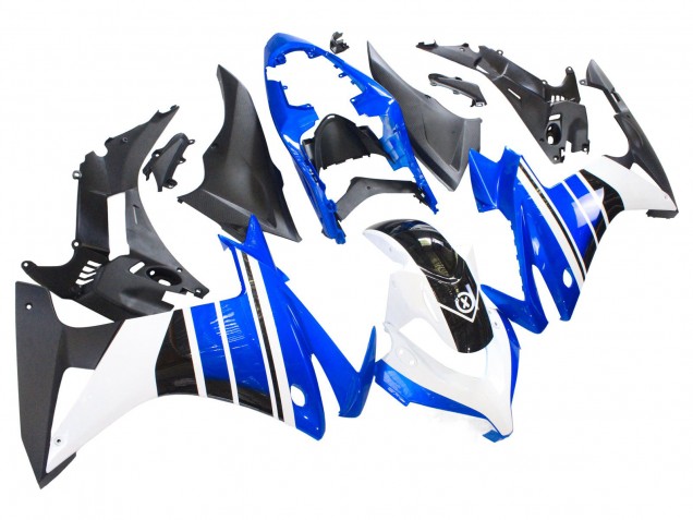 Carenagens Moto Honda CBR500R 2013-2015 - Azul Branco Preto Fosco