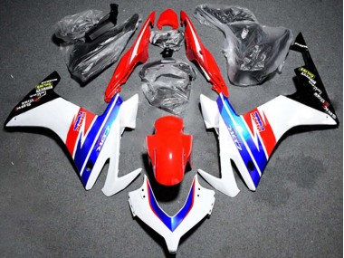 Carenagem Moto Honda CBR500R 2013-2015 - Branco Vermelho Azul HRC