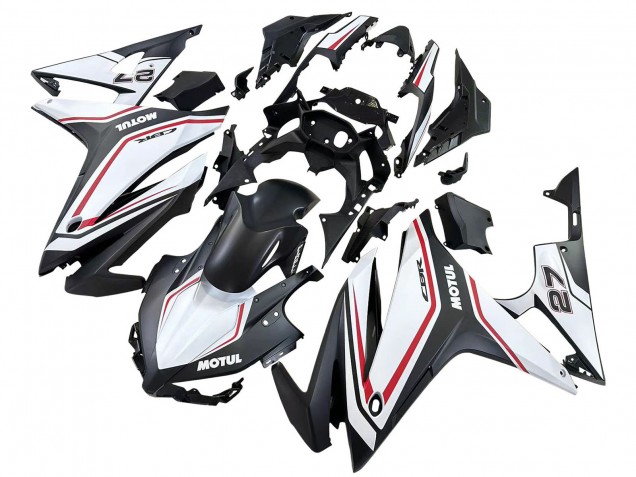 Carenagens Moto Honda CBR500R 2016-2018 - Branco Vermelho Preto Fosco