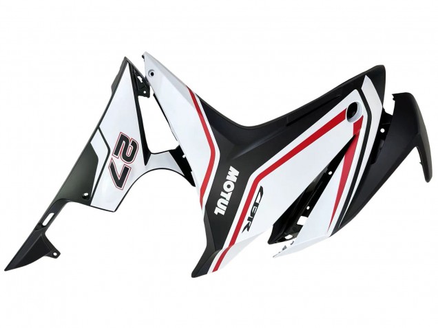 Carenagens Moto Honda CBR500R 2016-2018 - Branco Vermelho Preto Fosco