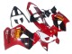 Carenagens Moto Honda VFR 800 1998-2001 - Vermelho Branco Preto Brilhante Vimto
