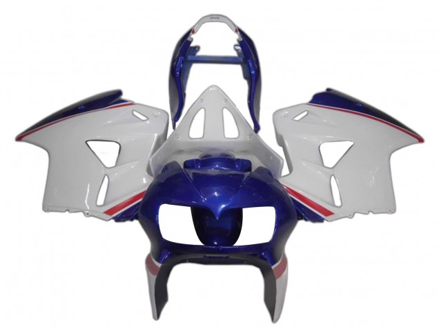 Carenagens Moto Honda VFR 800 1998-2001 - Branco Azul Vermelho