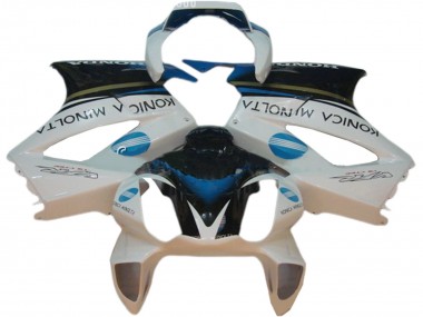 Carenagens Moto Honda VFR 800 2002-2013 - Branco Azul Preto Konica Minolta