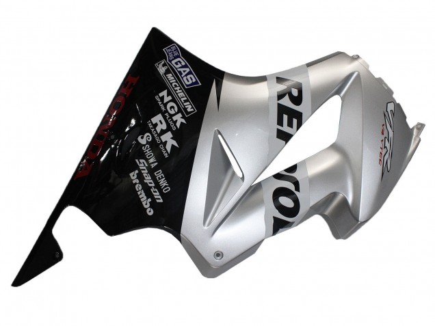 Carenagens Moto Honda VFR 800 2002-2013 - Prata Preto Brilhante Repsol