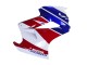 Carenagens Moto Honda VFR 800 2002-2013 - Branco Vermelho Azul Motul