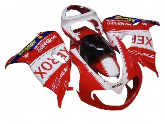 Carenagens Moto Suzuki TL1000R 1998-2003 - Branco Vermelho Preto Xerox
