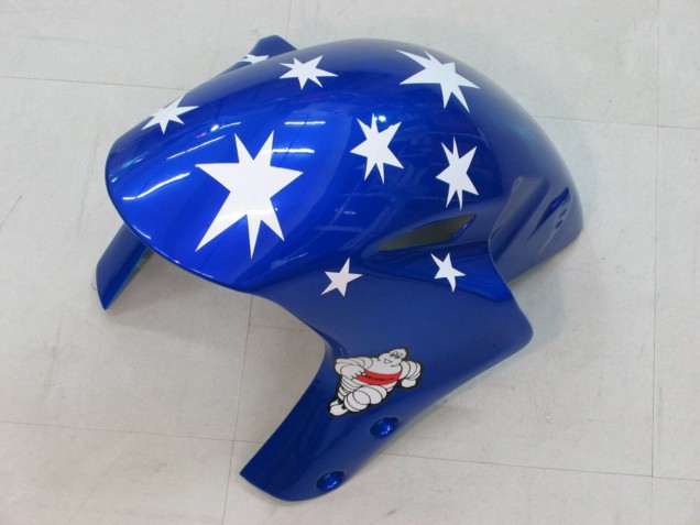 Carenagens Moto Honda CBR1000RR 2004-2005 - Branco Vermelho Preto Brilhante Azul Estrela