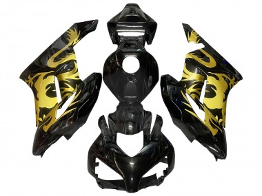 Carenagens Moto Honda CBR1000RR 2004-2005 - Ouro Preto Brilhante Dragão