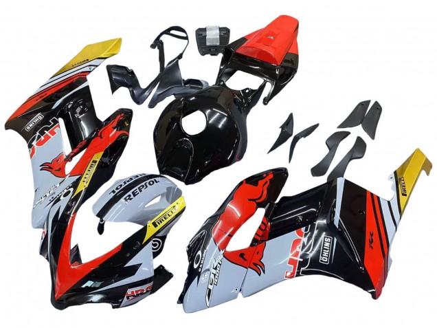 Carenagens Moto Honda CBR1000RR 2004-2005 - Amarelo Vermelho Branco Glossy Red Bull Repsol HRC