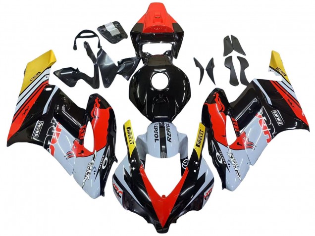 Carenagens Moto Honda CBR1000RR 2004-2005 - Amarelo Vermelho Branco Glossy Red Bull Repsol HRC