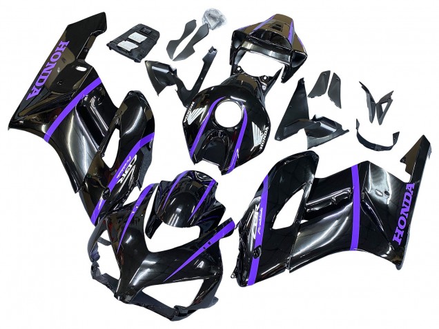 Carenagens Moto Honda CBR1000RR 2004-2005 - Preto Brilhante Roxo Listra