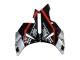 Carenagens Moto Honda CBR1000RR 2004-2005 - Prata Preto Brilhante Vermelho Listra