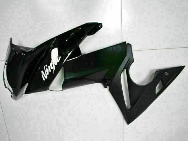 Carenagens Moto Kawasaki EX650 2009-2011 - Preto Brilhante Branco Decal