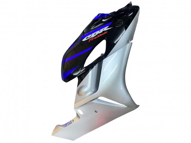 Carenagens Moto Honda CBR1000RR 2004-2005 - Prata Azul Preto Brilhante
