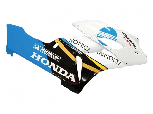 Carenagens Moto Honda CBR1000RR 2004-2005 - Branco Azul Claro Amarelo Preto Konica Minolta