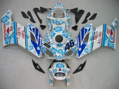 Carenagens Moto Honda CBR1000RR 2004-2005 - Branco Azul Neve Nastro Azzurro 46