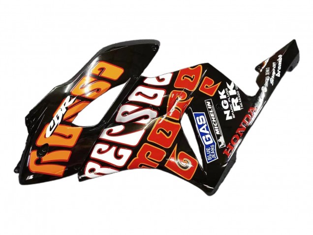 Carenagens Moto Honda CBR1000RR 2004-2005 - Amarelo Laranja Preto Brilhante Repsol Rossi 46