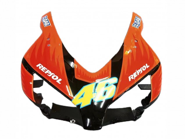 Carenagens Moto Honda CBR1000RR 2004-2005 - Amarelo Laranja Preto Brilhante Repsol Rossi 46