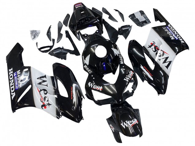 Carenagens Moto Honda CBR1000RR 2004-2005 - Preto Brilhante Branco West