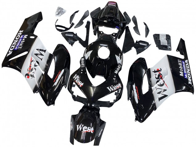 Carenagens Moto Honda CBR1000RR 2004-2005 - Preto Brilhante Branco West