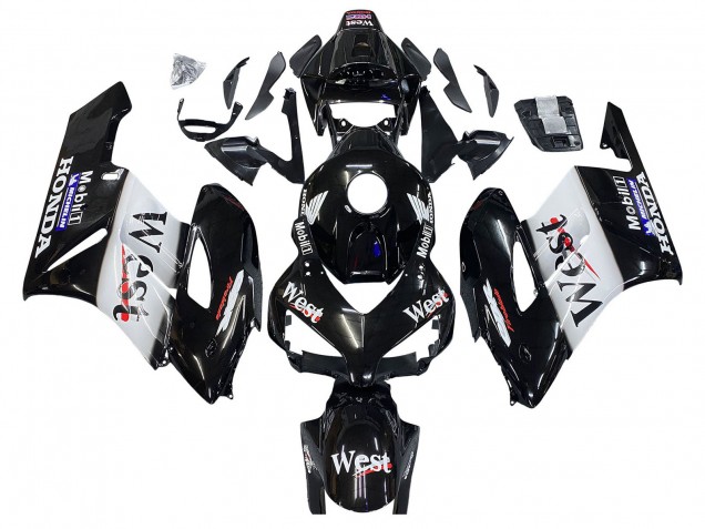 Carenagens Moto Honda CBR1000RR 2004-2005 - Preto Brilhante Branco West